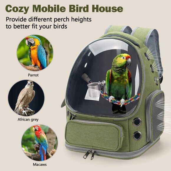 Bird Stand Travel Cage with Stand with Standing Perch and Stainless Steel Tray - Picture 3 of 7